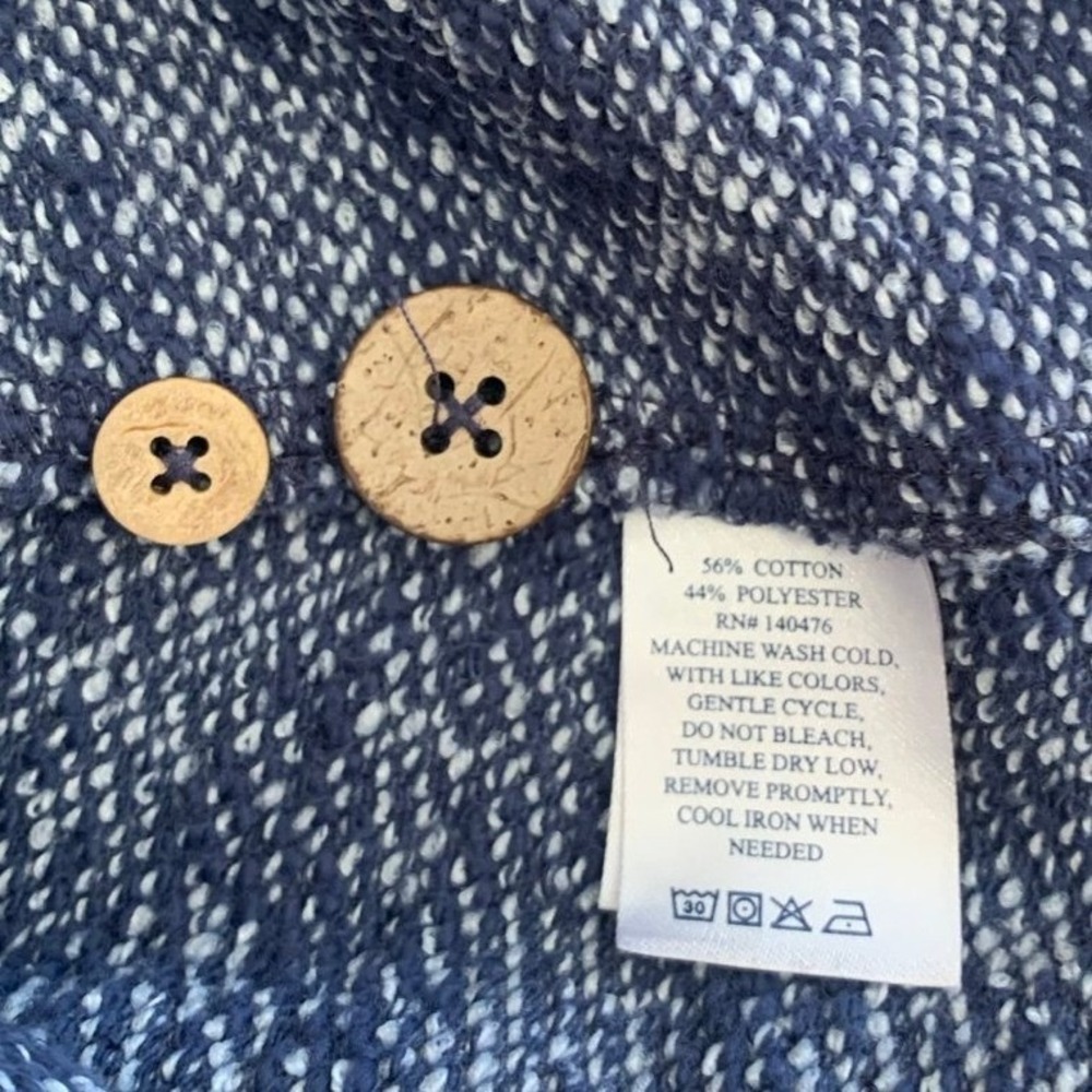 Faherty Women's Inlet Knit Blazer Navy Blue Melange M Soft Jacket Coastal - Picture 8 of 9